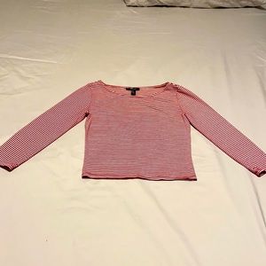 Stripe Three-Quarter-Sleeve shirt